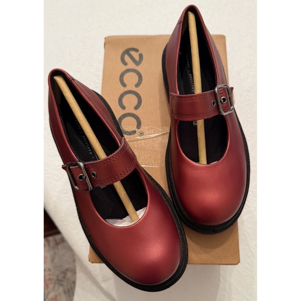 ECCO Grainer Kids Mary Jane Hook Loop Girls Size US 1 1.5/EU 29 Dark Ruby Shoes